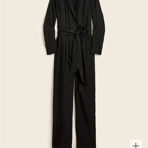 Pre Loved J Crew Cupro-blend tuxedo jumpsuit